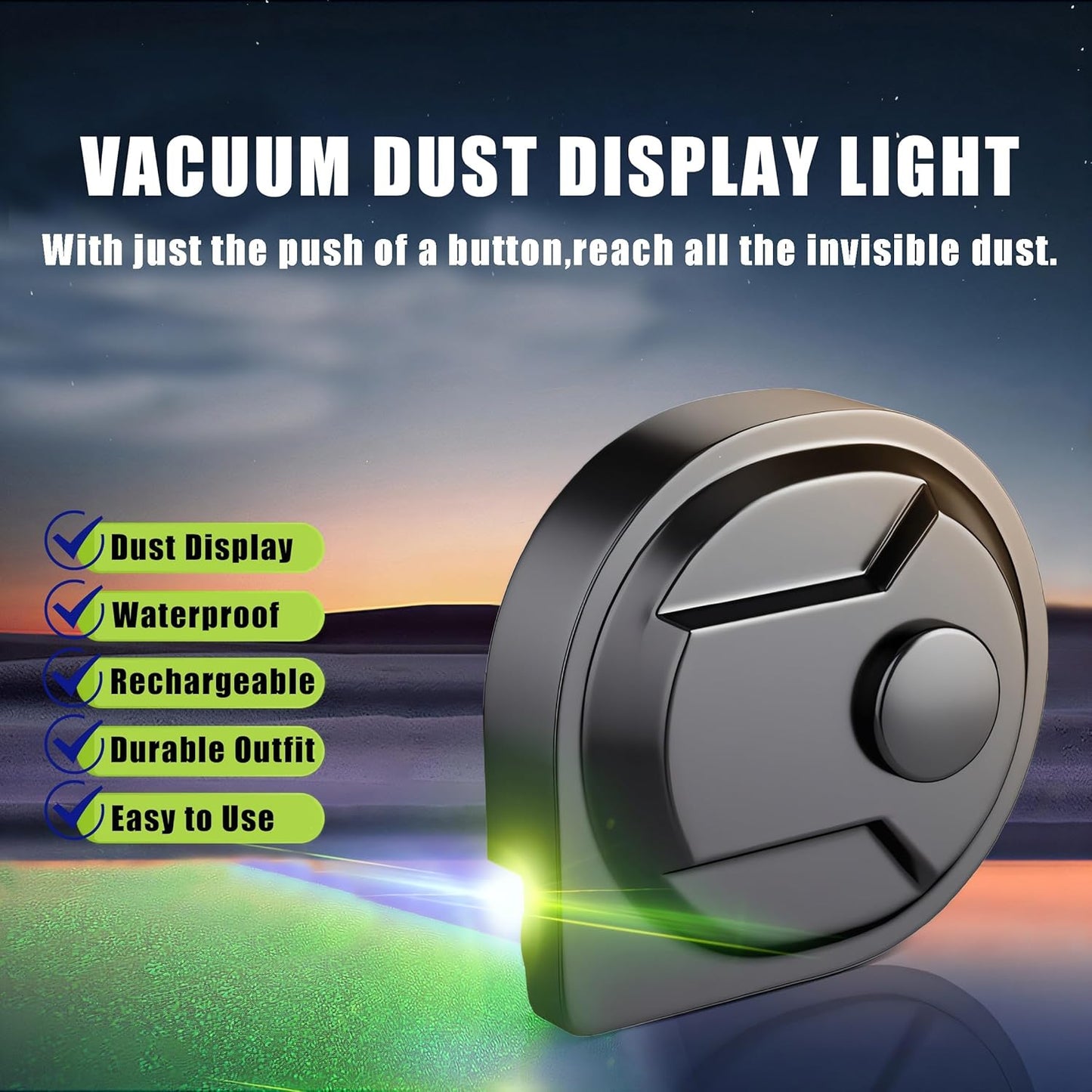 Rechargeable Vacuum Dust Detection LED Light Attachment 