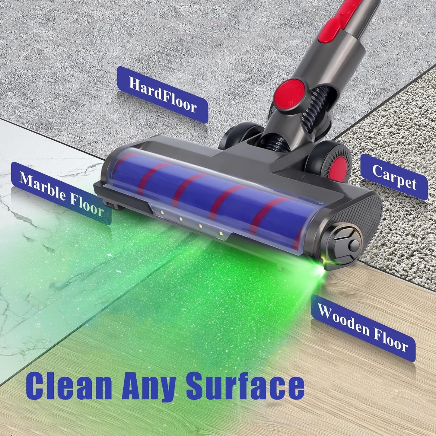 Rechargeable Vacuum Dust Detection LED Light Attachment 