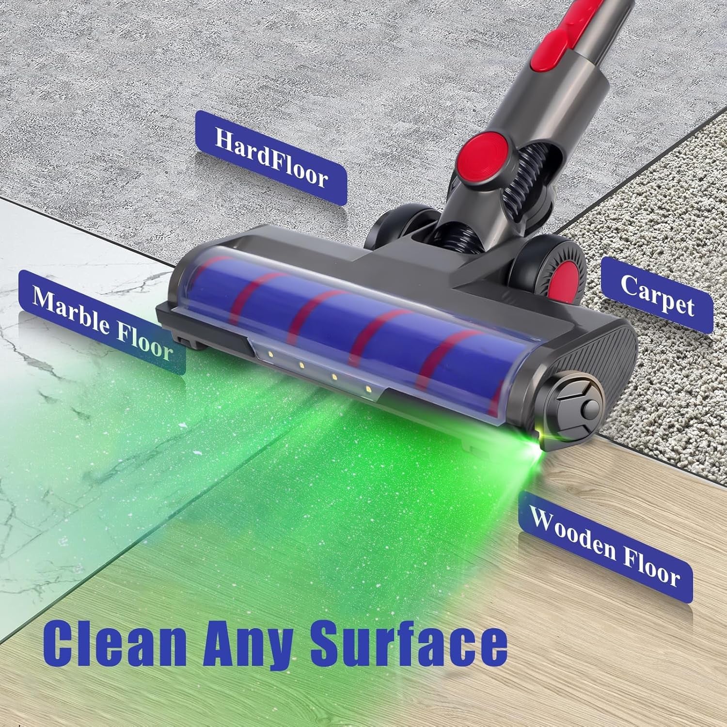 Rechargeable Vacuum Dust Detection LED Light Attachment 